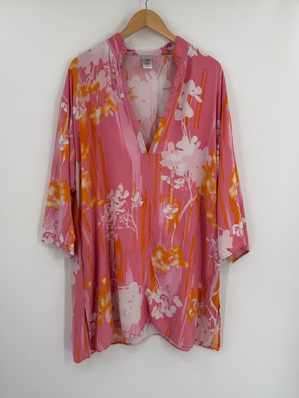N Natori Floral Print Tunic Sleep Shirt | Pink Multi | Large